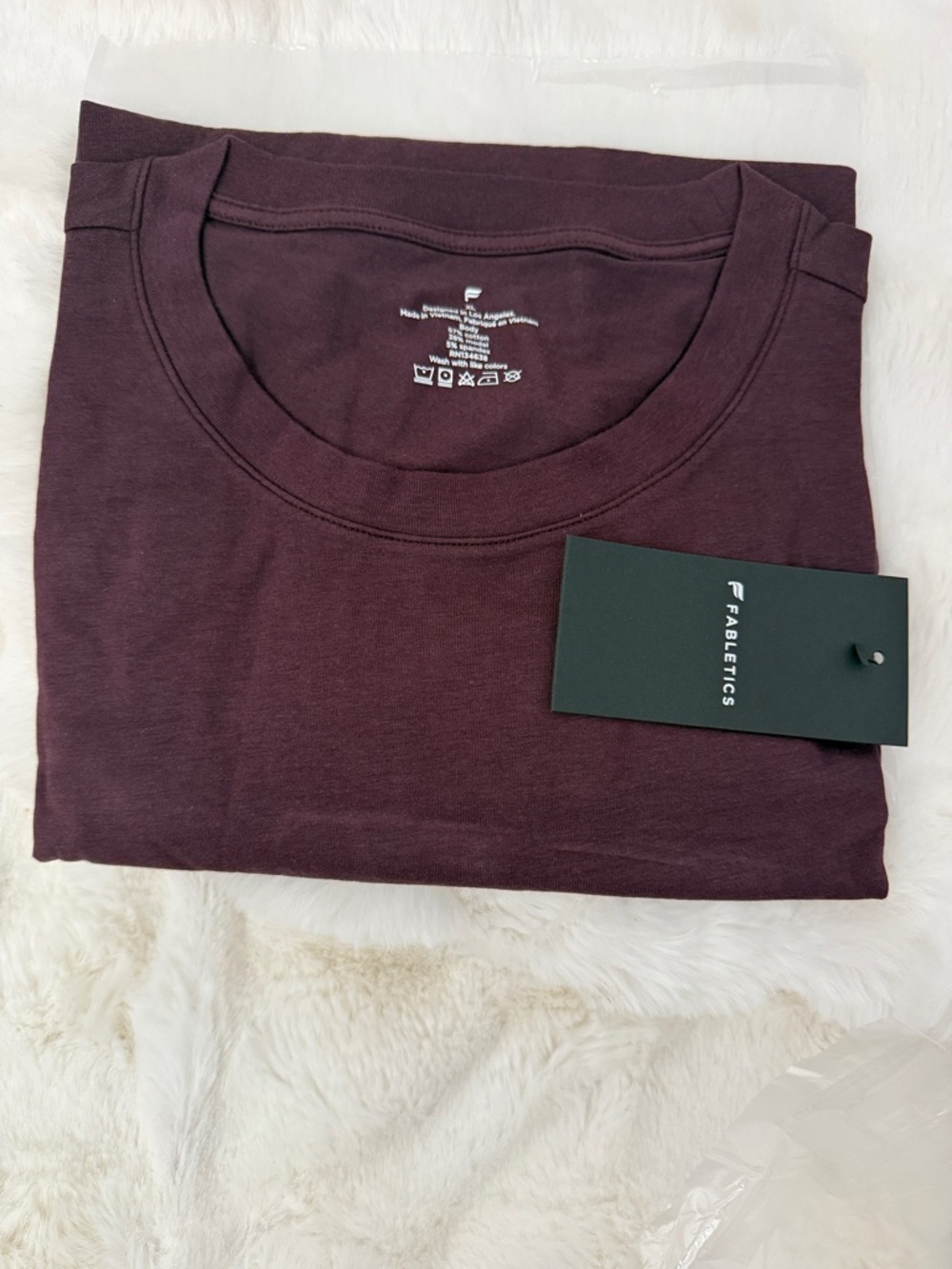 Fabletics Men’s Plum Crew Neck Short Sleeve Tee